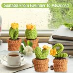 4 Pcs Crochet Plants Kit For Beginners With Step By Step Instructions And Video Tutorials, Knitting Kit For Beginners Adults Kids, Gifts For Crochet Lovers
