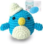 Beginners Crochet Kit Diy Hand Woven Material Bag Kit Made Crochet Dolls Knitted Yarn Penguin Gift For Friend Kids Children