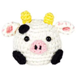 Crochet Kit For Beginners, Beginner Crochet Kit With Step By Step Video Tutorials, Cute Animals Crochet Kit, Diy Crochet Kit With Gift Box(cow)