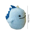 Cute Dinosaur Diy Crochet Kit For Beginners Blue