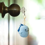 Cute Dinosaur Diy Crochet Kit For Beginners On Door