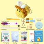Cute Little Bee Keychain Crochet Kit For Beginners