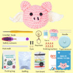 Cute Pink Pig Crochet Kit