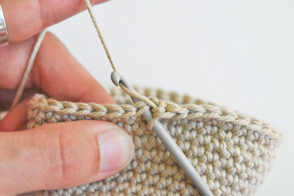 Insert The Hook Into The Top Loops Of The Next Stitch. Yarn Over