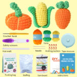 Best Selling Crochet Material Pack Diy Yarn Weaving Set Cute Decorative Swing For Walking Vegetable Toys