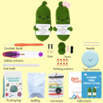 2pcs Emotional Cucumber Ornament Gift For Couples Crochet Kit For Beginners