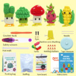 5 Pack Walking Vegetables Crochet Kit For Beginners