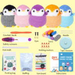 5pcs Animal Penguin Crochet Kit For Beginners