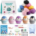 5pcs Penguins Knitting Kits For Adults Kids,easy To Do Crochet Set,diy Craft Crochet Starter Kit With Step By Step Instructions Video Tutorials