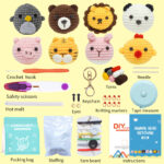 8pcs Cute Animals Crochet Kit For Beginners