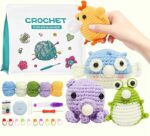 Beginner Crochet Kit (octopus+frog+chick+globefish)