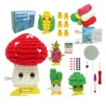 Crochet Kit For Beginners With Instructions,crochet For Beginners Kit For Adults, Diy Knitting Supplies, 5 Pack Walking Vegetables