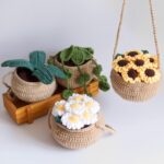Diy Crochet Kit Crochet Kit For Beginners Complete Crochet Knitting Kit Hanging Potted Plants Crochet Starter Pack With 7 Yarns Filler Diy Crochet Craft Kit With Step By Step Tutorials For Adults