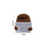 Positive Energy Potato Hug Pocket Mini Handmade Plush Knitting Wool Potato Doll Funny Christams Gift Toy Room Home Decorations